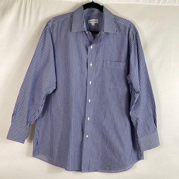 Tommy Bahama 100% cotton striped long sleeve button down shirt size 16.5 - Picture 1 of 8